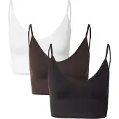 ONLY Reggiseno 'ONLVICKY' marrone scuro / nero / bianco