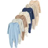 Next Pigiama beige / navy / blu chiaro / cappuccino / marrone chiaro