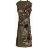 Desigual , Abito a stampa floreale, Donna, Poliestere, Nero, M