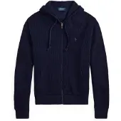 Ralph Lauren per uomo. 710B26780001 Giacca di maglia con cappuccio blu navy (S), Casual, Lana