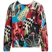 Desigual , Maglione stampato collage, Uomo, Cotone, L
