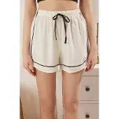 Trendyol Pantaloncini da pigiama écru / nero