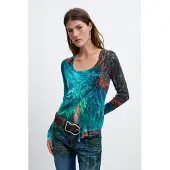 Desigual , Cardigan 2 in 1 M. C. Lacroix, Donna, Blu, L