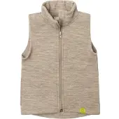 Engel Kid's Weste Gilet in lana merino Bambini (128, beige)