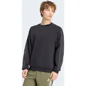Adidas Essentials 3-Stripes Fleece Sweatshirt Maglione Uomo (M, nero)