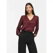 Vila Viellette V-neck Top A Maniche Lunghe
