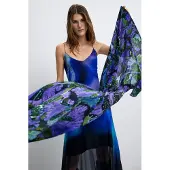 Desigual Foulard 'Foulard M. C. Lacroix' azzurro / verde scuro / lavanda