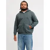 Jack & Jones Plus Size Felpa Con Cappuccio E Zip Semplice