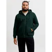Jack & Jones Plus Size Felpa Con Cappuccio E Zip Semplice