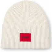 HUGO per donna. 50502579 Berretto Saffa bianco (OSFA), Casual, Lana