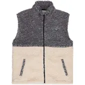 Billabong Tombstone Vest Gilet in pile Uomo (S, beige/grigio)