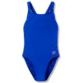 Speedo Women's Female Solid Leaderback Costume intero Donna (46, blu)