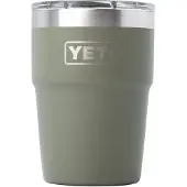 Yeti Rambler Stackable Cup 16oz Mag Slider Lid, Pampa Green, bicchiere termico impilabile con coperchio, 473 ml