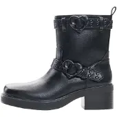 Desigual , stivali con fibbie effetto pelle, Donna, Poliuretano, Nero, 41