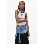 Desigual , Canottiera 100% cotone, Donna, Cotone, Nero, M