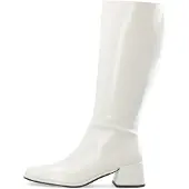 Bianco Biajolanda Al Ginocchio Stivali Con Tacchi