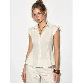 Bianco Lucci Maglietta 'Hemden' crema