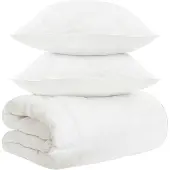 vidaXL Set di lenzuola , 3 pezzi, bianco, in fibra di bambù