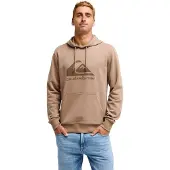 Quiksilver Comp Logo Hoodie Felpa con cappuccio Uomo (L, beige)