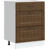 vidaXL Base da cucina Lucca Brown in legno effetto rovere