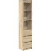 vidaXL Credenza Sonoma-quercia 37,5x35x180 cm Materiale a base di legno