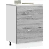 vidaXL Base per cucina Lyon Grey Sonoma in legno