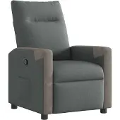 vidaXL Poltrona relax in tessuto grigio scuro
