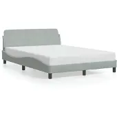 vidaXL Struttura letto "Dover" grigio chiaro 140x190 cm in velluto