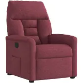 vidaXL Poltrona relax in tessuto rosso vino