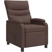 vidaXL Recliner in Pelle finta marrone