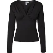 Pieces Top A Maniche Lunghe | Nero | L