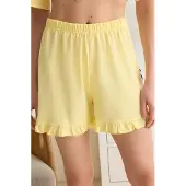 Trendyol Shorty blu chiaro / giallo chiaro / nero / bianco