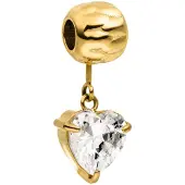 Purelei Ciondolo 'White Heart' oro / trasparente