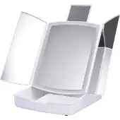 VERK 24230 Specchio cosmetico a LED, ingrandimento 5x bianco