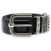 Ba&sh per donna. 2E24BERK Cintura nera Berkane (85cm), Nero, Casual, Pelle