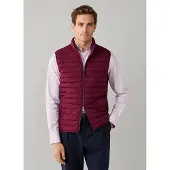 Hackett London per uomo. HM4000197 Gilet Ultra bordeaux (L), Casual, Poliestere