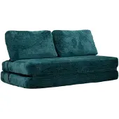 Mauro Ferretti Divano letto in tessuto bouclè petrolio compresso cm 150x100x80