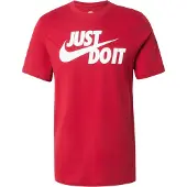Nike Maglietta 'Swoosh' rosso / bianco