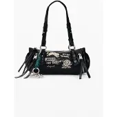 Desigual , Borsa trapuntata media, Donna, Poliuretano, Nero, U