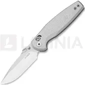 Kizer Cutlery Coltello pieghevole Khamsin Nitro-V, Patterned Silver Aluminum, Satin