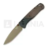 Benchmade Coltello pieghevole Bugout S90V Taiga Green Brown Canvas Micarta