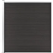 vidaXL Elemento di recinzione WPC 175x186 cm nero