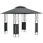 vidaXL Padiglione con tetto antracite 300x300x270 cm acciaio