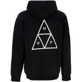 HUF Felpa Cappuccio Uomo Set Triple Triangle Po Hoodie Black