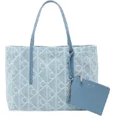 Calvin Klein Emblem All-over Print Denim Small Bag Light Wash Taglia: OS | Borse a mano Outlet | Donna | Blu