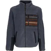 Iriedaily Giubbotto Pile Uomo Wonderer Track Jacket Dark Steel