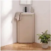 MOB-IN Lavabo angolare SORRENTO su gambe con rubinetto nero
