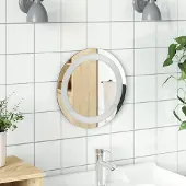 Syfax Specchio da bagno LED Trasparente Ø 30 cm vetro temperato