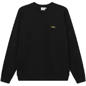 DEDICATED Sweatshirt Malmoe Perch EMB Maglione Uomo (XXL, nero)