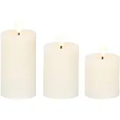 Lumineo Luce Decorativa 72726 Wax Candle 3 Unità
